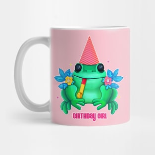 Birthday girl cute frog Mug